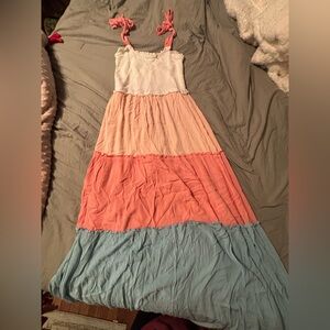 OP Colorful Tiered Casual Dress